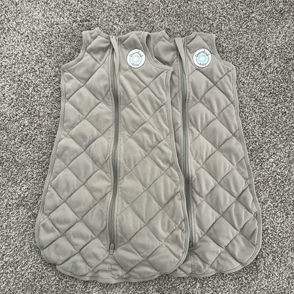 Dreamland baby sleepsacks, EUC, set of 2, Grey